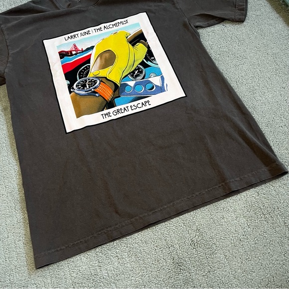 The Great Escape Larry June & The Alchemist Men’s T Shirt Sz M Clove Brown NEW - Picture 6 of 9
